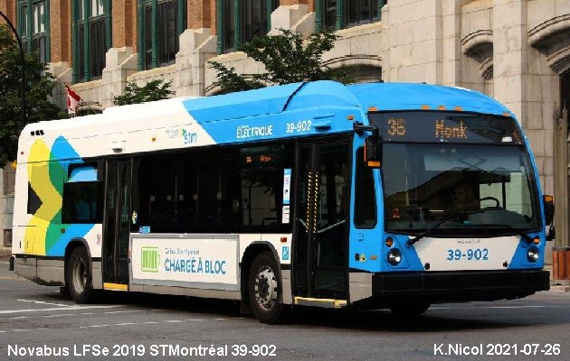 BUS/AUTOBUS: Novabus LFSe 2019 STMontréal