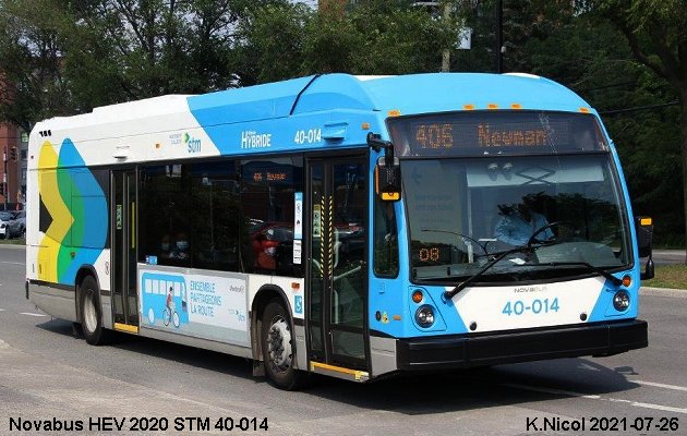 BUS/AUTOBUS: Novabus HEV 2020 STMontréal