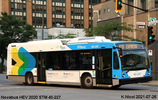 BUS/AUTOBUS: Novabus HEV 2020 STMontréal