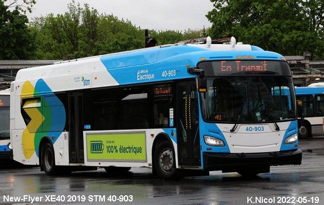 BUS/AUTOBUS: New Flyer XE40 2019 STMontréal