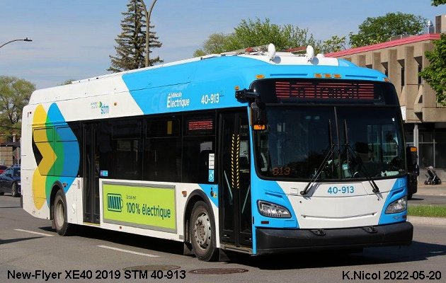 BUS/AUTOBUS: New Flyer XE40 2019 STMontréal