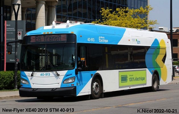 BUS/AUTOBUS: New Flyer XE40 2019 STMontréal