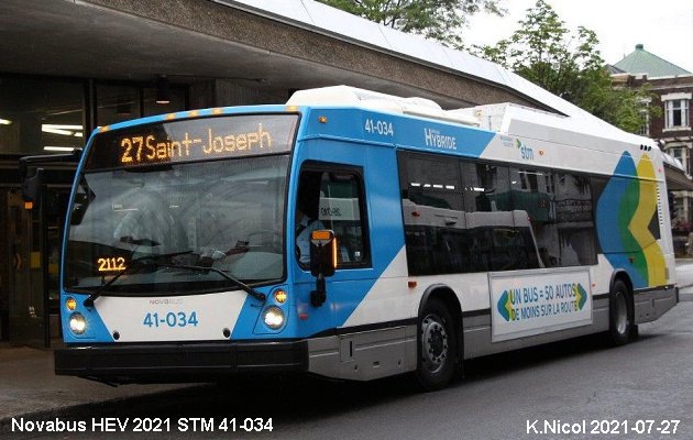 BUS/AUTOBUS: Novabus HEV 2021 STMontréal