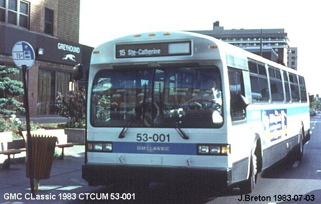 BUS/AUTOBUS: GMC Classic 1983 CTCUM