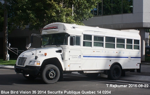 BUS/AUTOBUS: Blue Bird Vision 2014 S.P.Q.