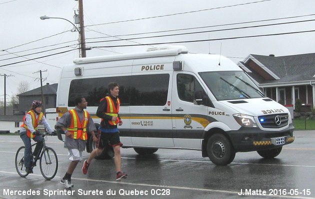 BUS/AUTOBUS: Mercedes Sprinter 2010 Surete Quebec