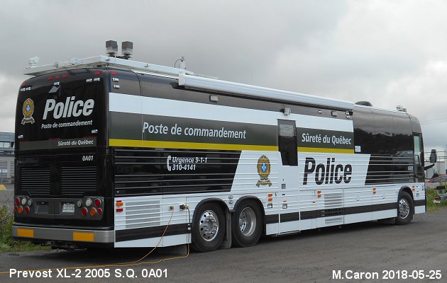 BUS/AUTOBUS: Prevost XL-2 2005 Surete Quebec