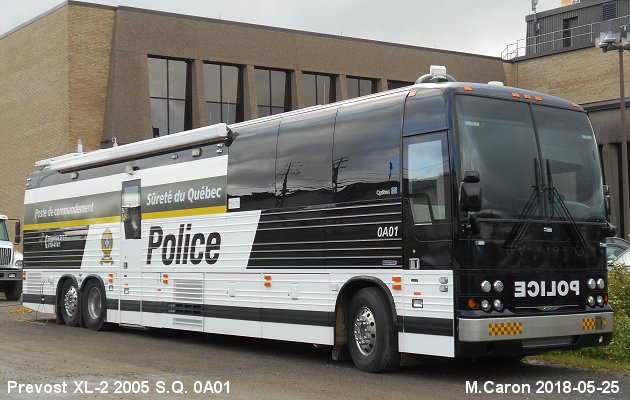 BUS/AUTOBUS: Prevost XL-2 2005 Surete Quebec