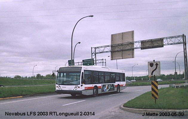 BUS/AUTOBUS: Novabus LFS 2003 RTLongeuil