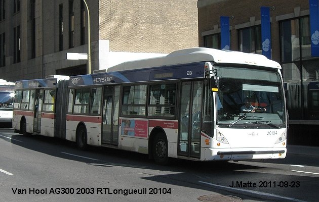 BUS/AUTOBUS: Van Hool AG300 2003 RTLongueuil