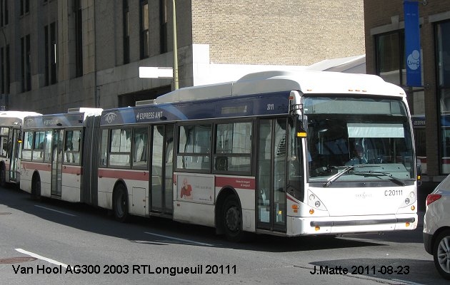 BUS/AUTOBUS: Van Hool AG300 2003 RTLongueuil