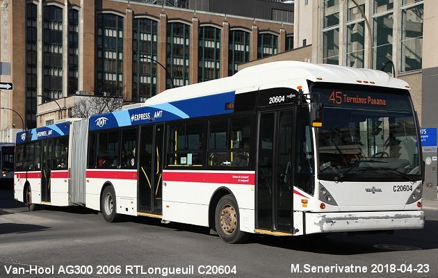 BUS/AUTOBUS: Van Hool AG300 2006 RTLongueuil