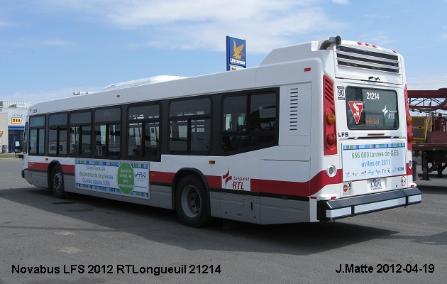 BUS/AUTOBUS: Novabus LFS 2012 RTLongueuil