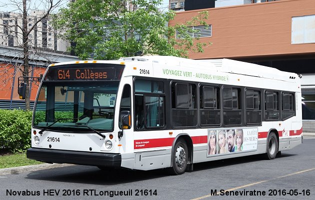 BUS/AUTOBUS: Novabus HEV 2016 RTLongueil