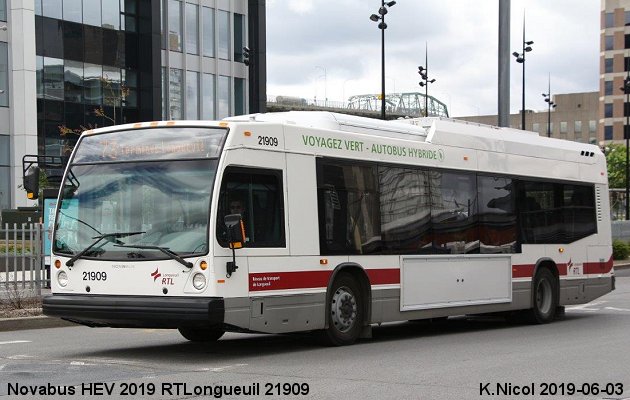 BUS/AUTOBUS: Novabus HEV 2019 RTLongueuil