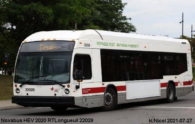 BUS/AUTOBUS: Novabus HEV 2020 RTLongueuil