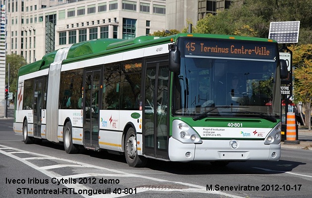 BUS/AUTOBUS: Iveco Irisbus Citelis 2012 RTLongueuil