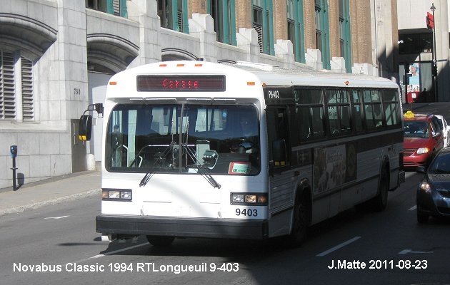 BUS/AUTOBUS: Novabus Classic 1994 RTLongueuil