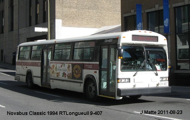 BUS/AUTOBUS: Novabus Classic 1994 RTLongueuil