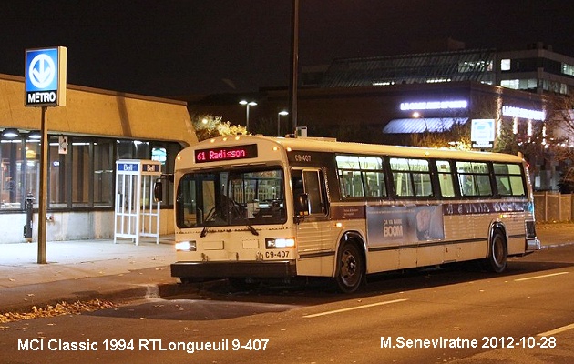 BUS/AUTOBUS: Novabus Classic 1994 RTLongueuil