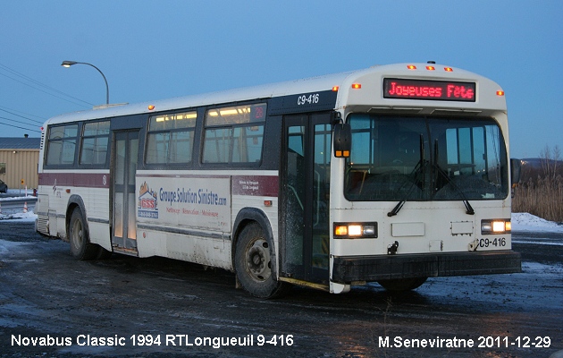 BUS/AUTOBUS: Novabus Classic 1994 RTLongueuil