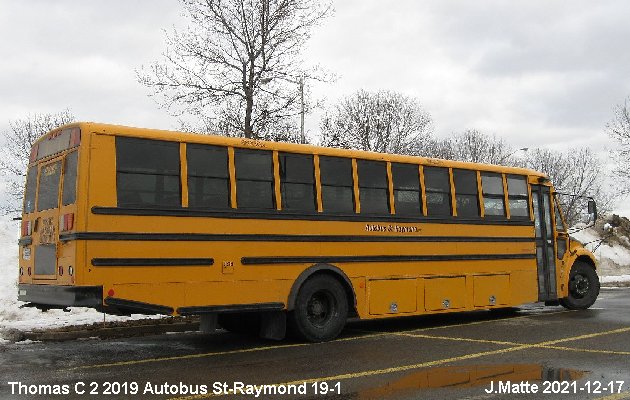 BUS/AUTOBUS: Thomas C 2 2019 Autobus St-Raymond