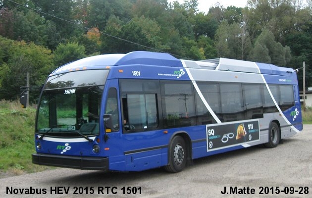 BUS/AUTOBUS: Novabus HEV 2015 RTC