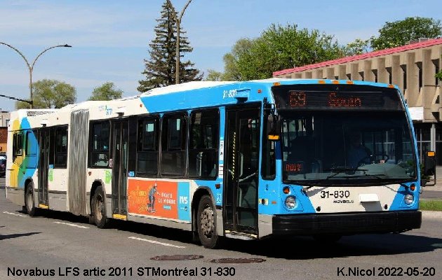 BUS/AUTOBUS: Novabus LFS artic 2011 STMontréal