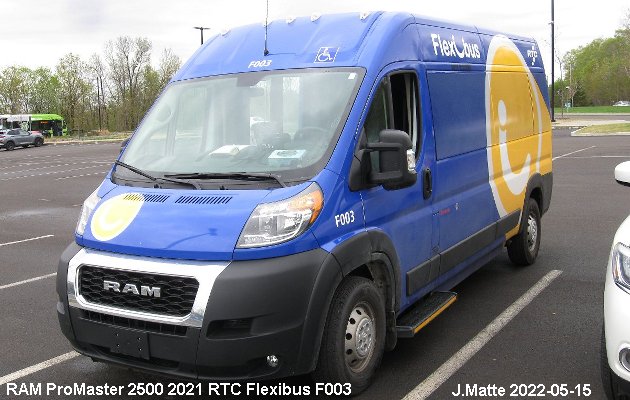 BUS/AUTOBUS: RAM ProMaster 2500 2021 Taxi COOP 5191