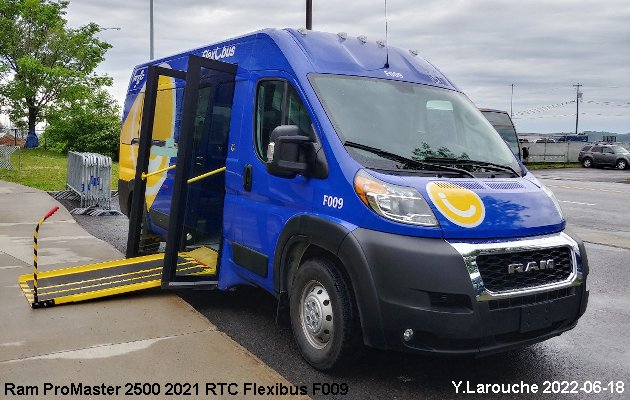 BUS/AUTOBUS: RAM ProMaster 2500 2021 Taxi COOP 5191