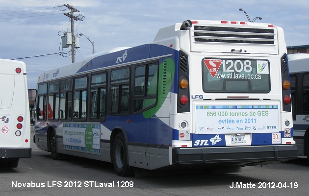 BUS/AUTOBUS: Novabus LFS 40102N 2012 STLaval