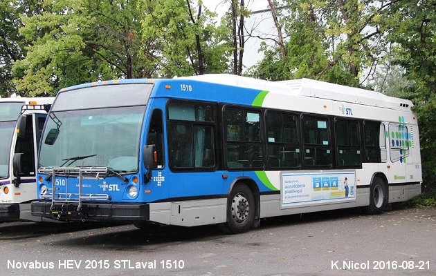 BUS/AUTOBUS: Novabus HEV 2015 STLaval