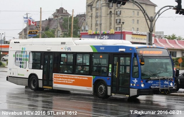 BUS/AUTOBUS: Novabus HEV 2016 STLaval