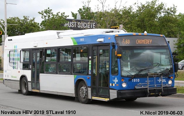 BUS/AUTOBUS: Novabus HEV 2019 STLaval