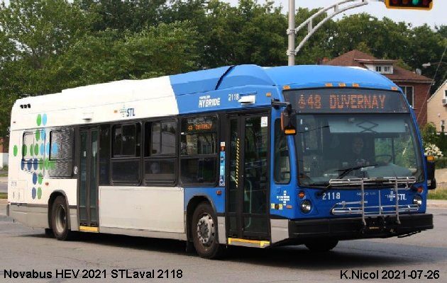 BUS/AUTOBUS: Novabus HEV 2021 STLaval