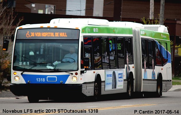 BUS/AUTOBUS: Novabus LFS artic 2013 STOutaouais