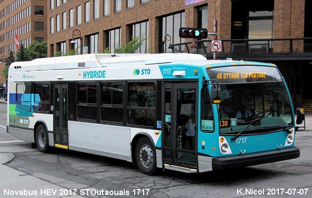 BUS/AUTOBUS: Novabus HEV 2017 STOutaouais