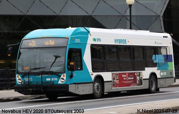 BUS/AUTOBUS: Novabus HEV 2020 STOutaouais