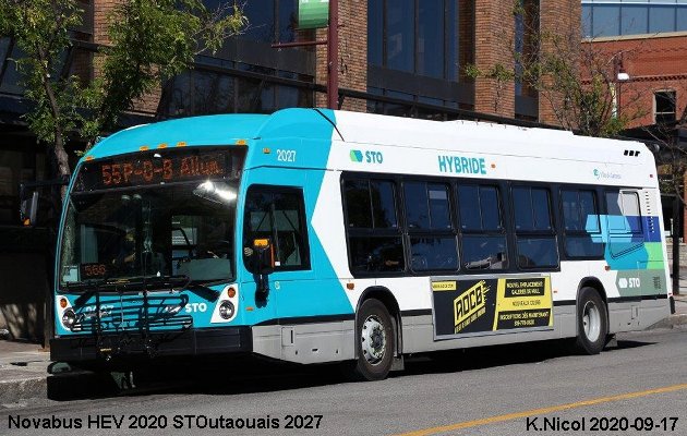 BUS/AUTOBUS: Novabus HEV 2020 STOutaouais