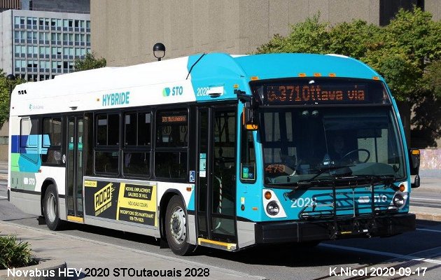 BUS/AUTOBUS: Novabus HEV 2020 STOutaouais