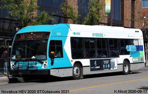 BUS/AUTOBUS: Novabus HEV 2020 STOutaouais