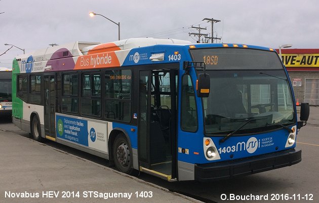 BUS/AUTOBUS: Novabus HEV 2014 STSaguenay