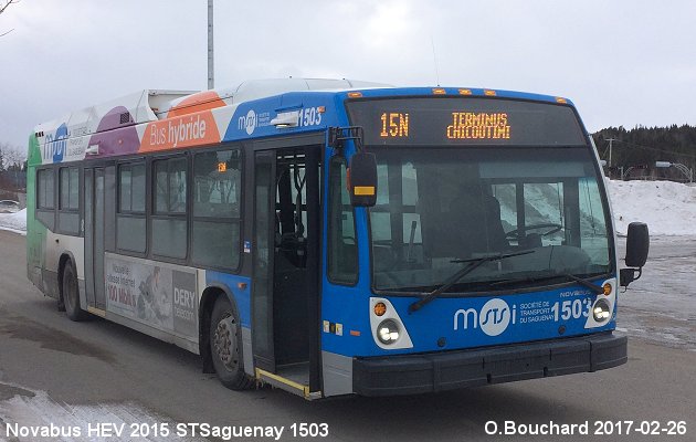 BUS/AUTOBUS: Novabus HEV 2015 STSaguenay