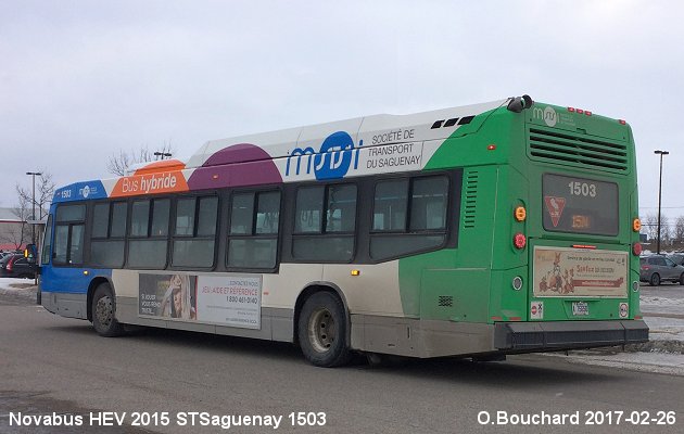 BUS/AUTOBUS: Novabus HEV 2015 STSaguenay