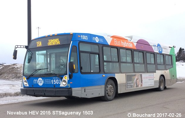 BUS/AUTOBUS: Novabus HEV 2015 STSaguenay