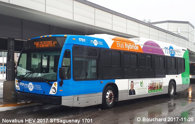 BUS/AUTOBUS: Novabus HEV 2017 STSaguenay