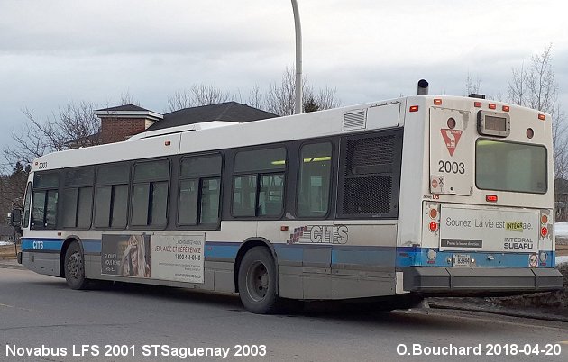 BUS/AUTOBUS: Novabus LFS 2001 STSaguenay