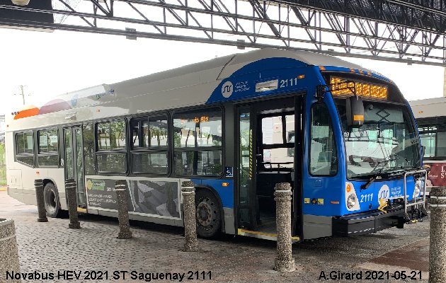 BUS/AUTOBUS: Novabus HEV 2021 STSaguenay