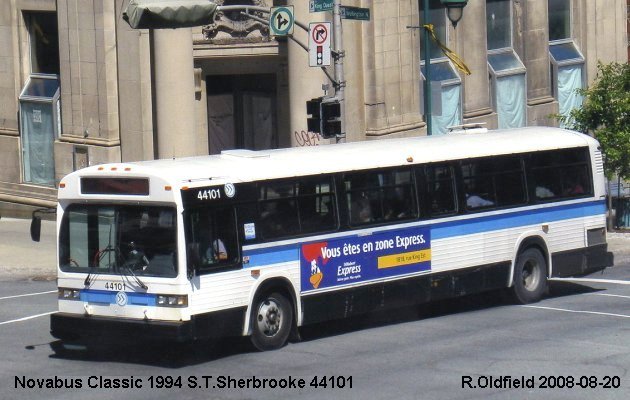 BUS/AUTOBUS: Novabus Classic 1994 ST Sherbrooke