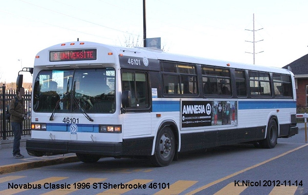 BUS/AUTOBUS: Novabus Classic 1996 STSherbrooke